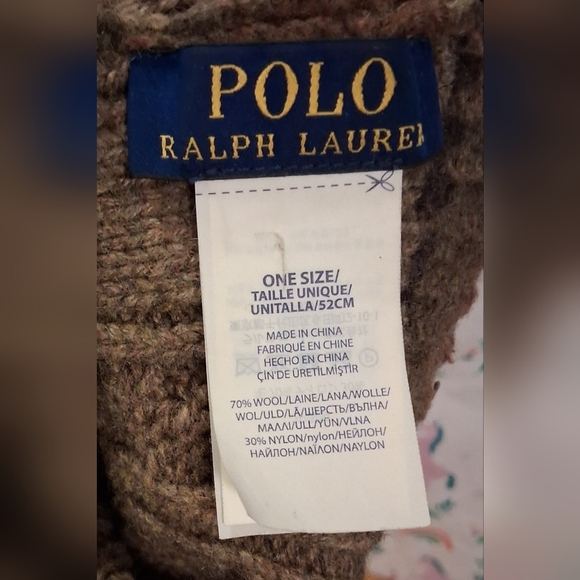 EUC Polo Ralph Lauren Camouflage Wool Blend Casual Unisex Winter Beanie Hat Cap